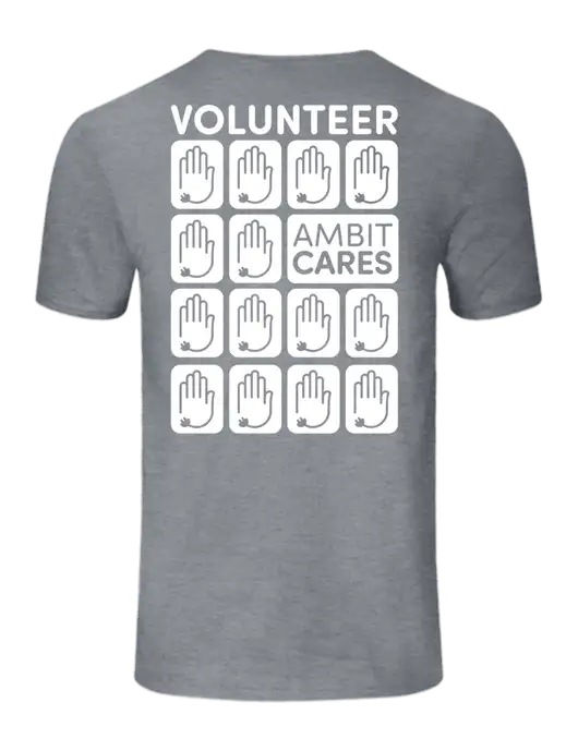 Seriously Soft Light Heather Grey T-Shirt w/Ambit Cares 2025 Back