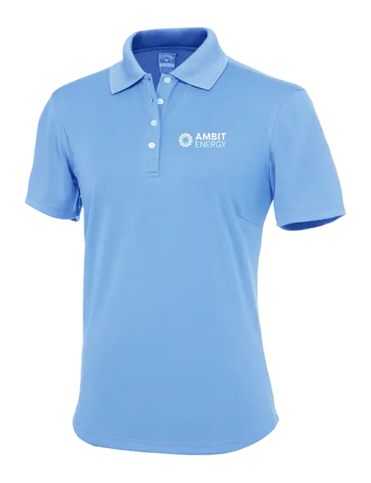 Callaway Womens Core Light Blue Performance Polo w/Ambit Logo