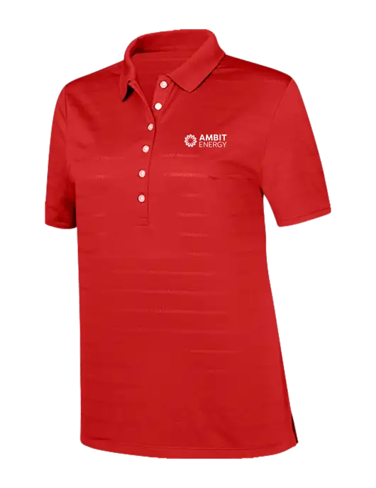 Callaway Womens Red Ventilated Polo w/Ambit Logo
