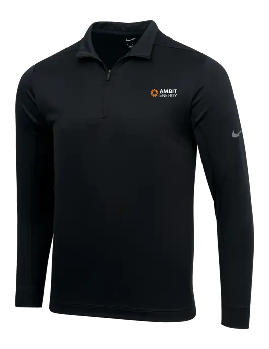 NIKE Black Dry 1/2 Zip Cover-Up w/Ambit Logo