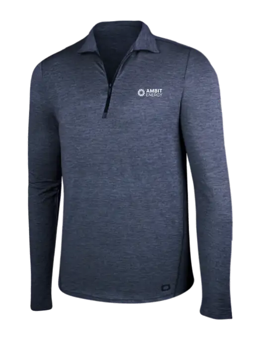 OGIO Blue Indigo Heather Endurance Force 1/4 Zip w/Ambit Logo