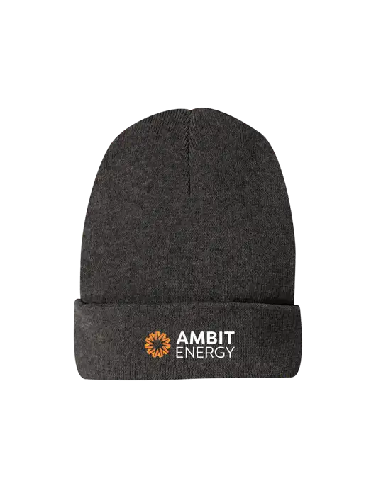 Recycled Charcoal Heather Beanie w/Ambit Logo