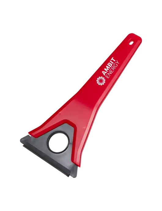 TriBlade Red Windshield Scraper w/Ambit Logo 