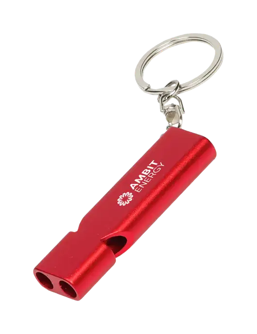 Quick Alert Red Safety Whistle w/Ambit Logo 