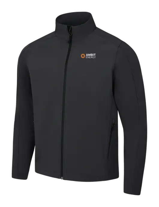 Black Charcoal Heather Core Soft Shell Jacket w/Ambit Logo