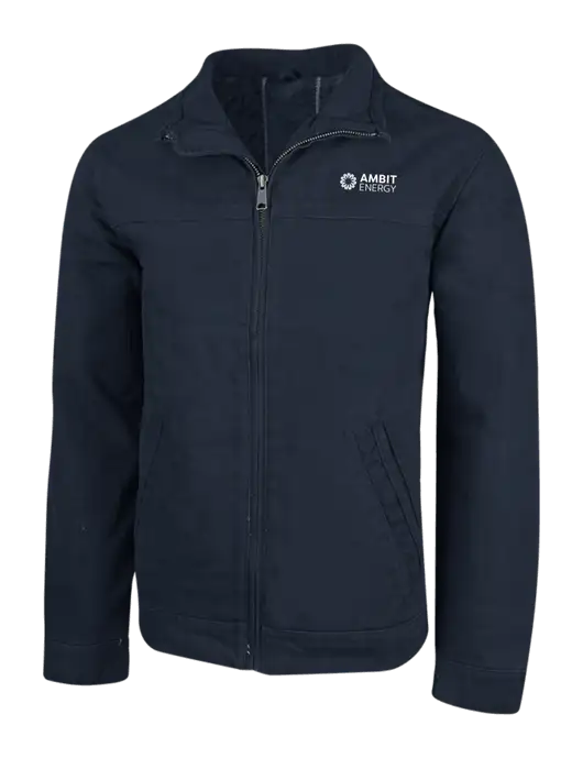Cornerstone Navy Washed Duck Cloth Flannel Lined Work Jacket w/Ambit Logo