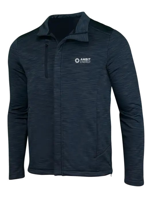 Navy Heather Stream Soft Shell Jacket w/Ambit Logo
