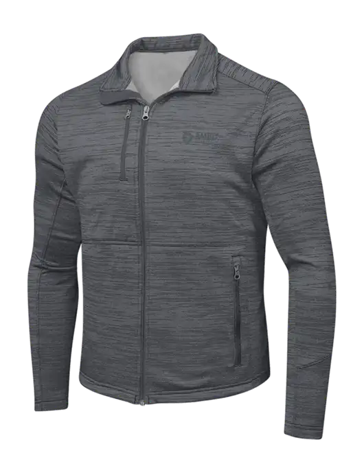 Medium Grey Digi Stripe Fleece Jacket w/Ambit Logo