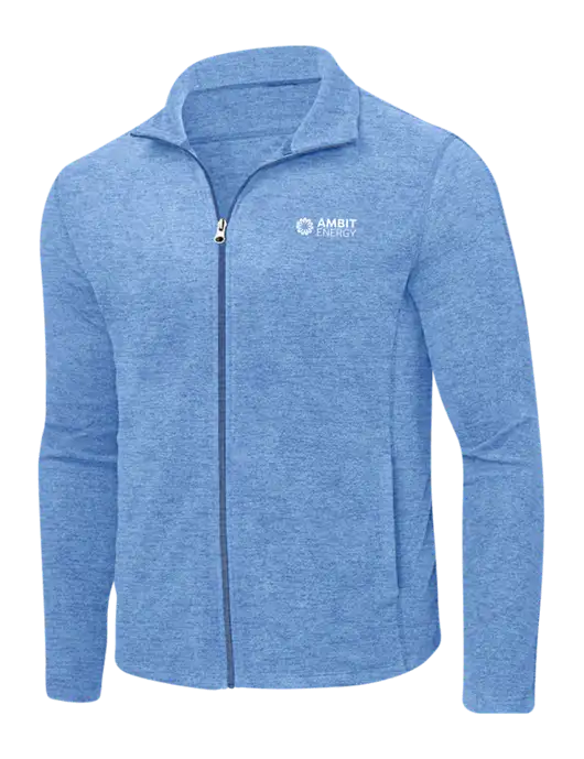 Light Royal Heather Microfleece Full-Zip Jacket w/Ambit Logo