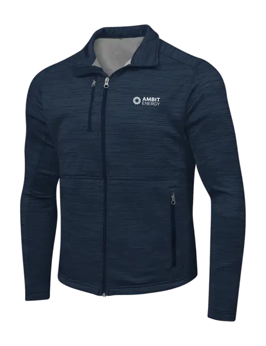Navy Digi Stripe Fleece Jacket w/Ambit Logo