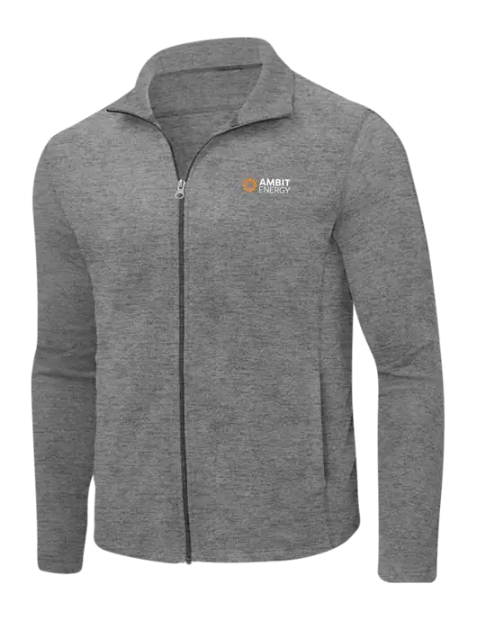 Medium Grey Heather Microfleece Full-Zip Jacket w/Ambit Logo