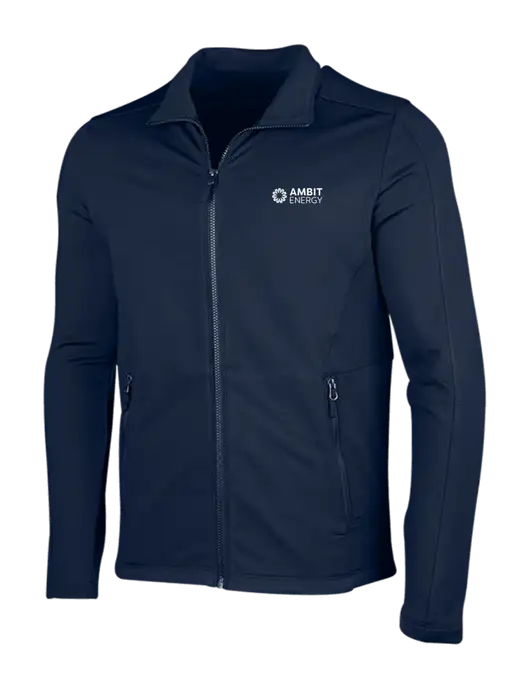 Navy Grid Fleece Jacket w/Ambit Logo