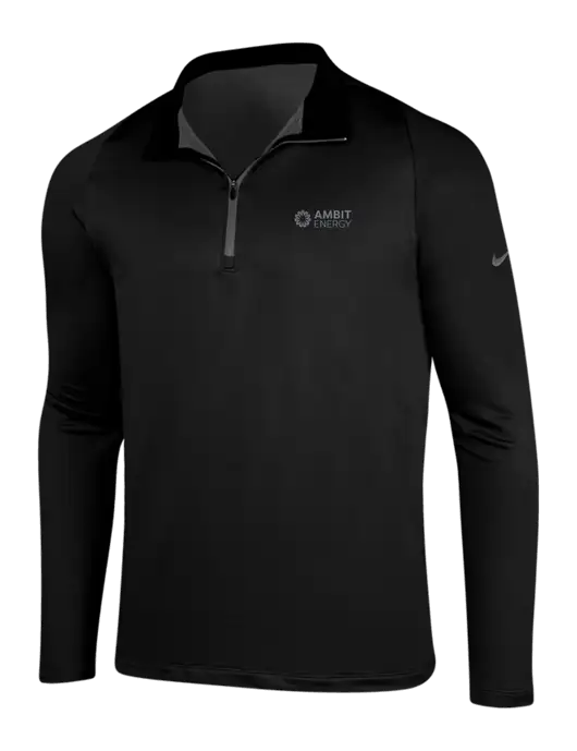 NIKE Black/Dark Grey Dry-Fit Stretch 1/2 Zip Cover-Up w/Ambit Logo