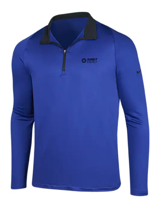 NIKE Deep Royal/Black Dry-Fit Stretch 1/2 Zip Cover-Up w/Ambit Logo
