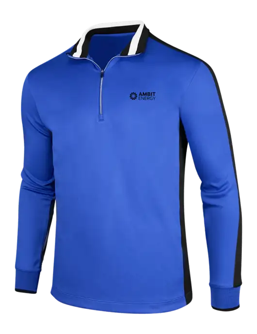 NIKE Game Royal/Black/White Dry-Fit 1/2 Zip Cover-Up w/Ambit Logo
