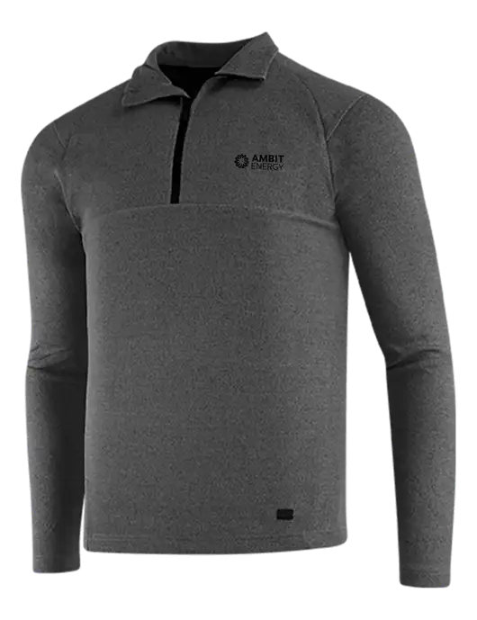 OGIO Dark Grey Heather Transition 1/4 Zip Pullover w/Ambit Logo