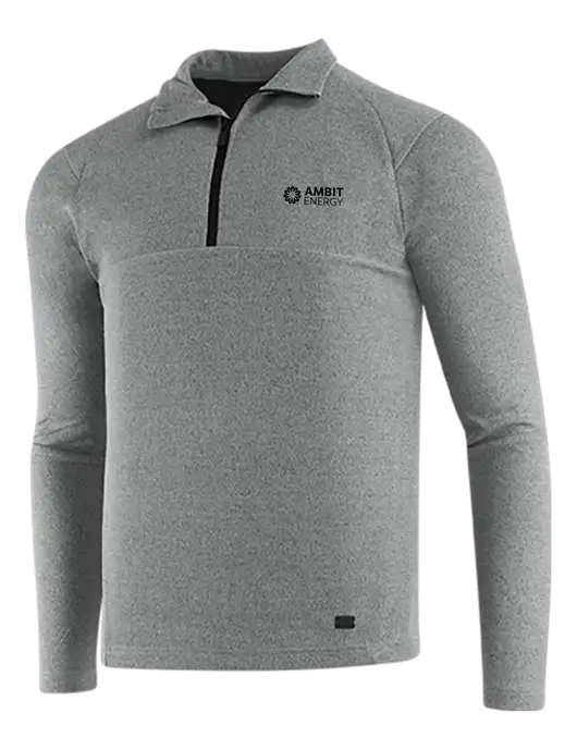 OGIO Petrol Grey Heather Transition 1/4 Zip Pullover w/Ambit Logo