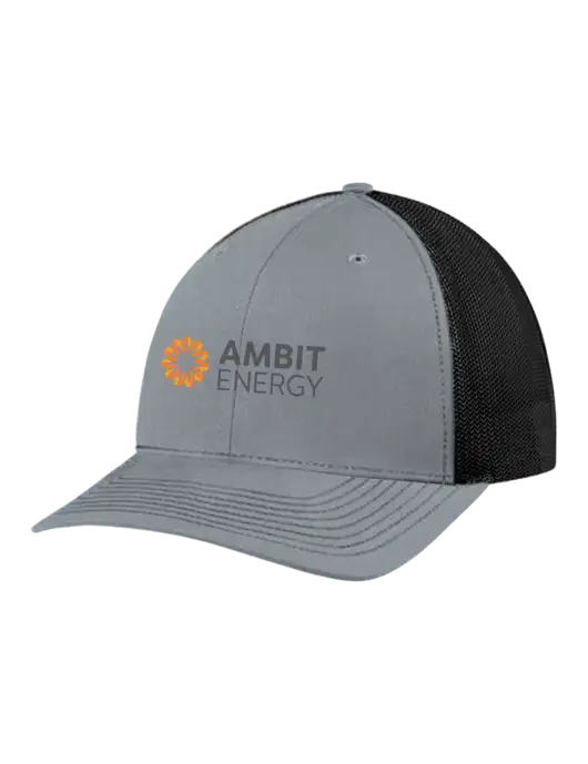 Richardson Adjustable Snapback Original 112 Trucker Cap Heather Grey w/Black Mesh w/Ambit Logo