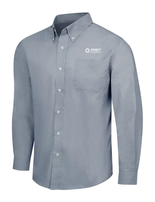 Navy Frost Crosshatch Easy Care Shirt w/Ambit Logo