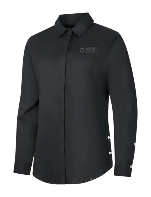 OGIO Womens Black Commuter Woven Shirt w/Ambit Logo