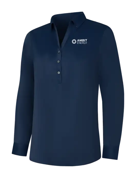 Womens Navy City Stretch Shirt w/Ambit Logo
