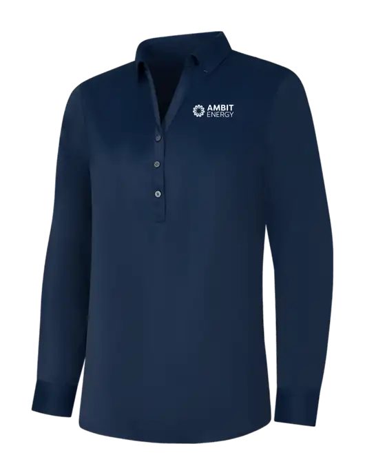 Womens Navy City Stretch Shirt w/Ambit Logo