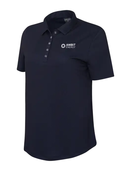 Callaway Womens Birdseye Navy Polo w/Ambit Logo