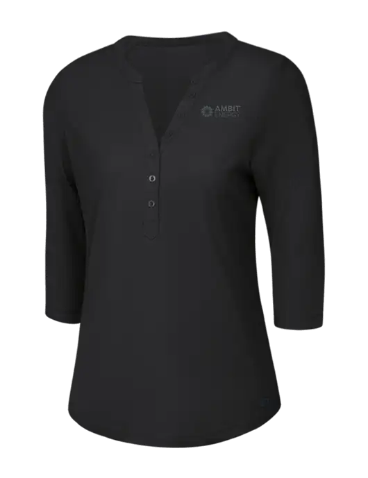 OGIO Blacktop Jewel Henley w/Ambit Logo
