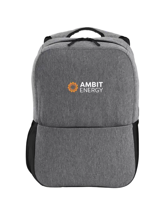 Access Square Laptop Graphite Heather/Black Backpack w/Ambit Logo
