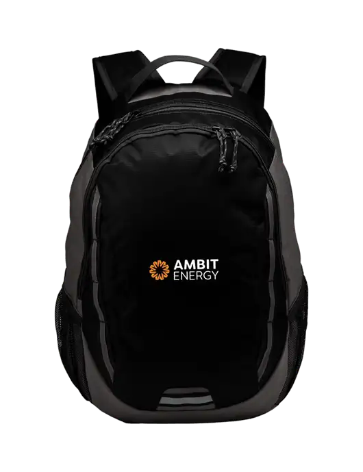 Ridge Black/Dark Charcoal Laptop Backpack w/Ambit Logo