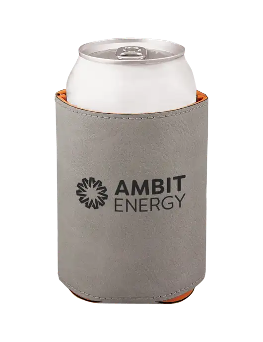 Grey Leatherette Beverage Holder w/Ambit Logo 