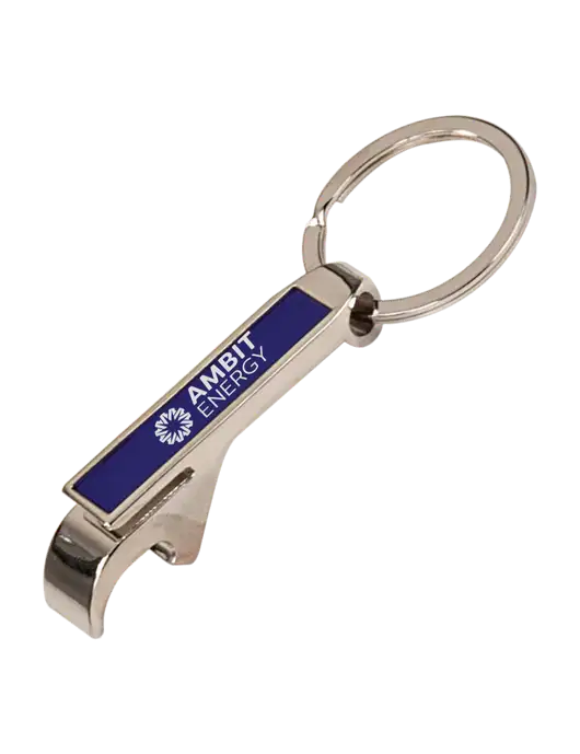 Blue Bottle Opener Keychain w/Ambit Logo 