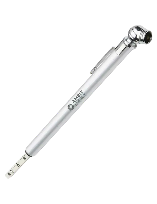 Quick View Silver Tire Gauge w/Ambit Logo 