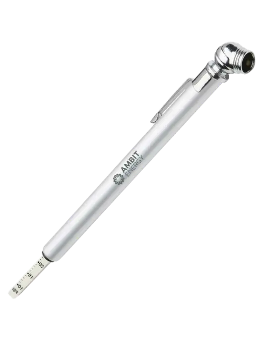 Quick View Silver Tire Gauge w/Ambit Logo 