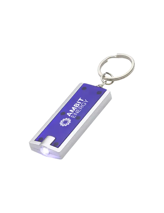 Simple Touch Blue LED Keychain w/Ambit Logo 
