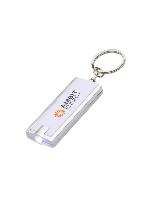 Simple Touch White LED Keychain w/Ambit Logo 