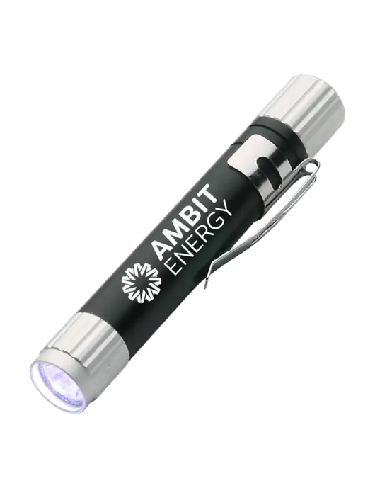 Black Aluminum LED Penlight w/Ambit Logo 