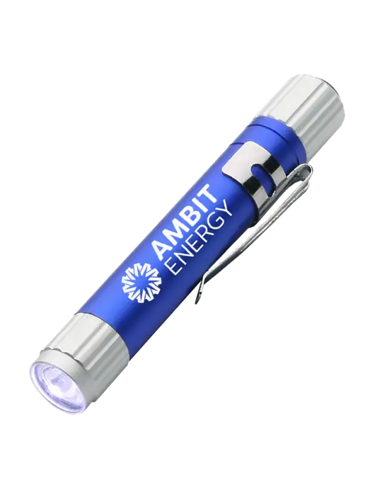 Blue Aluminum LED Penlight w/Ambit Logo 