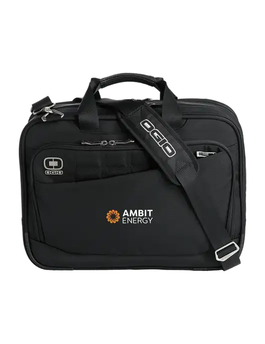 OGIO Black Element Laptop Messenger Bag w Ambit Logo