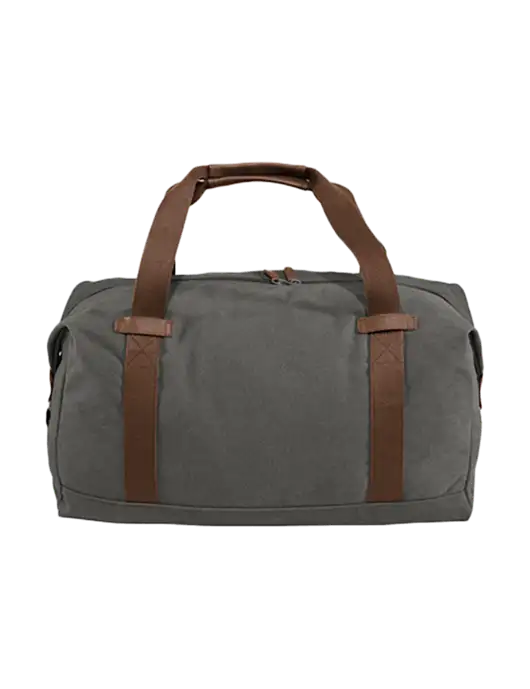 Vintage Dark Smoke Grey Canvas Duffel w/Ambit Logo